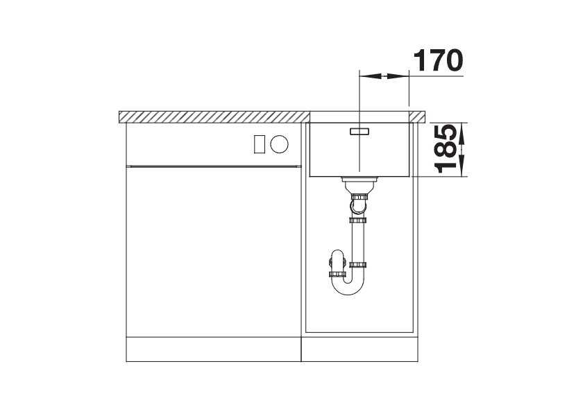 Blanco Solis 340-U - 526115 - Undermount Kitchen Sink - Stainless Steel