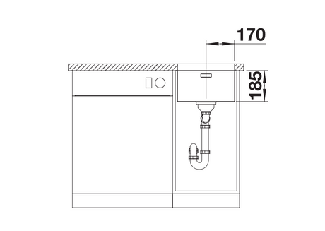 Blanco Solis 340-U - 526115 - Undermount Kitchen Sink - Stainless Steel