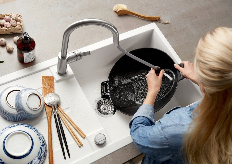 Blanco Metra XL 6 S - 515280 - Silgranit Reversible 1.0 Bowl Inset Sink - White