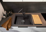 Blanco Naya 6 with Tap Ledge - 519638 - Silgranit 1.0 Bowl Inset Sink - Anthracite