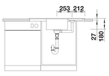 Blanco Zia 9 E Corner - 526031 - Silgranit Inset Corner 1.0 Bowl Kitchen Sink - Black