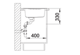 Blanco Zia 9 E Corner - 526031 - Silgranit Inset Corner 1.0 Bowl Kitchen Sink - Black