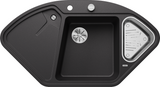 Blanco Delta II Corner - 523656 - Silgranit Inset Corner 1.0 Bowl Kitchen Sink - Anthracite