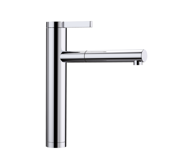 Blanco Linee-S - 517591 - Single Lever Monobloc Kitchen Tap with Pull-out Spray - Chrome