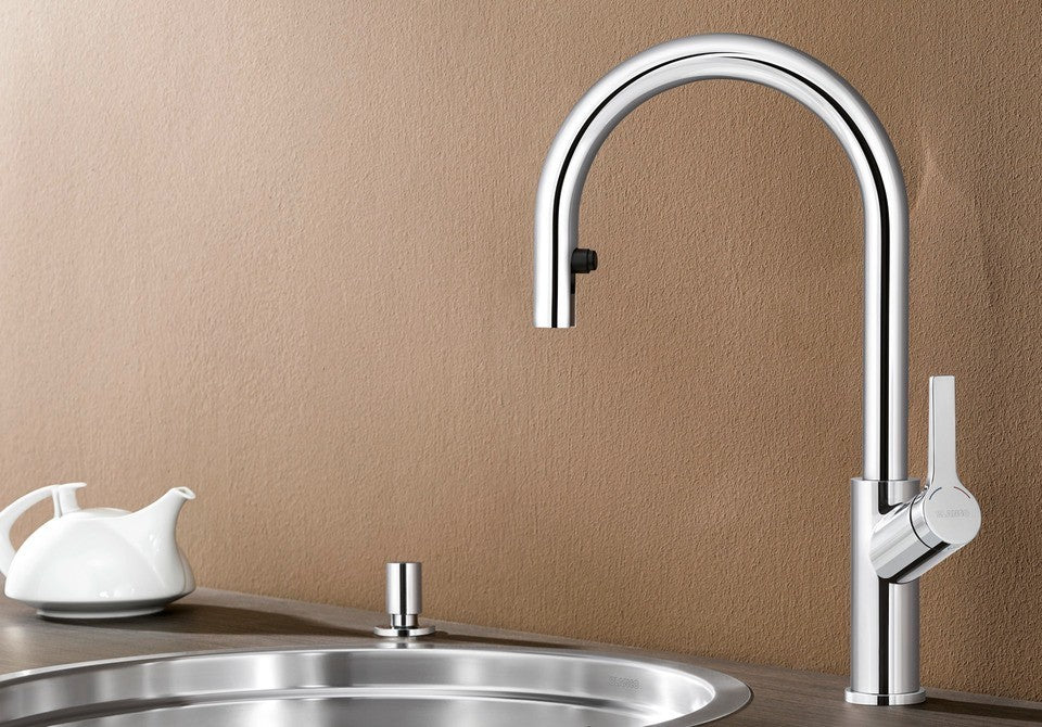 Blanco Carena-S Vario - 521356 - Single Lever Monobloc Kitchen Tap with Pull-out Spray - Chrome