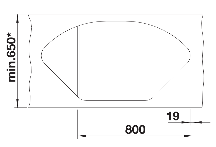 Blanco Delta II Corner - 523666 - Silgranit Inset Corner 1.0 Bowl Kitchen Sink - Tartufo