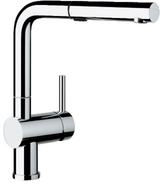 Blanco Linus-S Vario - 518406 - Single Lever Monobloc Kitchen Tap with Pull-out Spray - Chrome