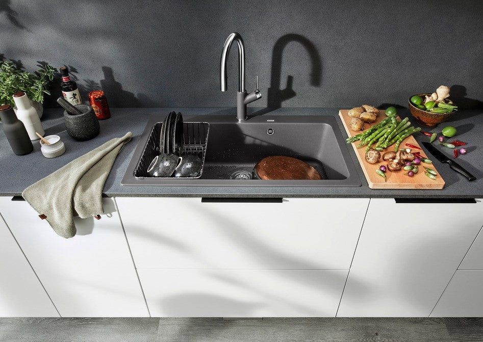 Blanco Naya XL 9 with Tap Ledge - 525947 - Silgranit 1.0 Bowl Inset Sink - Black