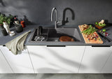 Blanco Naya XL 9 with Tap Ledge - 525947 - Silgranit 1.0 Bowl Inset Sink - Black
