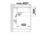 Blanco Delta II Corner - 523666 - Silgranit Inset Corner 1.0 Bowl Kitchen Sink - Tartufo
