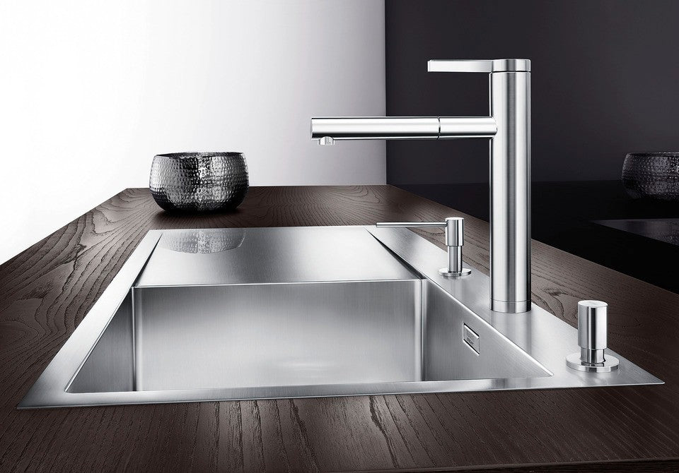 Blanco Linee-S - 517591 - Single Lever Monobloc Kitchen Tap with Pull-out Spray - Chrome