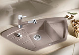 Blanco Zia 9 E Corner - 526031 - Silgranit Inset Corner 1.0 Bowl Kitchen Sink - Black