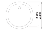 Blanco Rondo - 511629 - Silgranit Round Inset 1.0 Bowl Sink - Anthracite