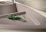 Blanco Zia 9 E Corner - 526031 - Silgranit Inset Corner 1.0 Bowl Kitchen Sink - Black