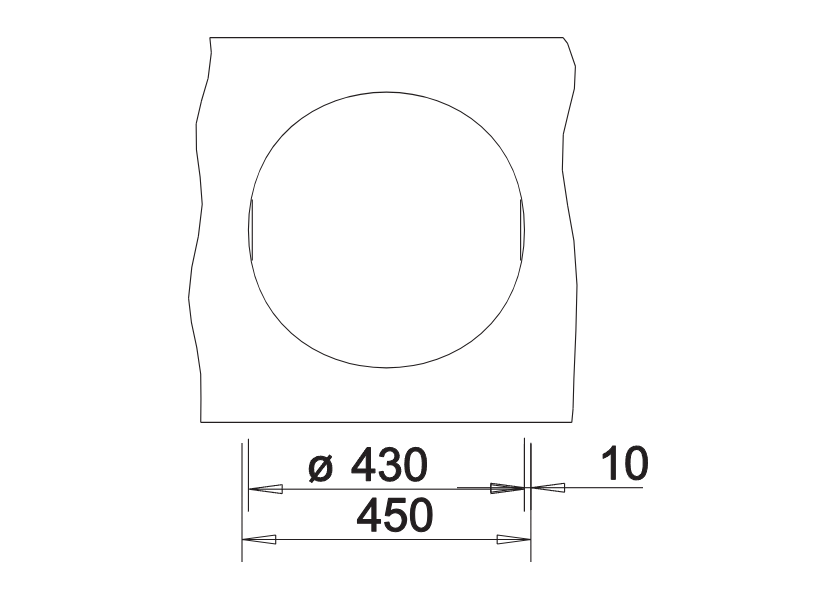 Blanco Rondo - 511629 - Silgranit Round Inset 1.0 Bowl Sink - Anthracite