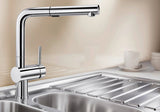 Blanco Linus-S Vario - 518406 - Single Lever Monobloc Kitchen Tap with Pull-out Spray - Chrome