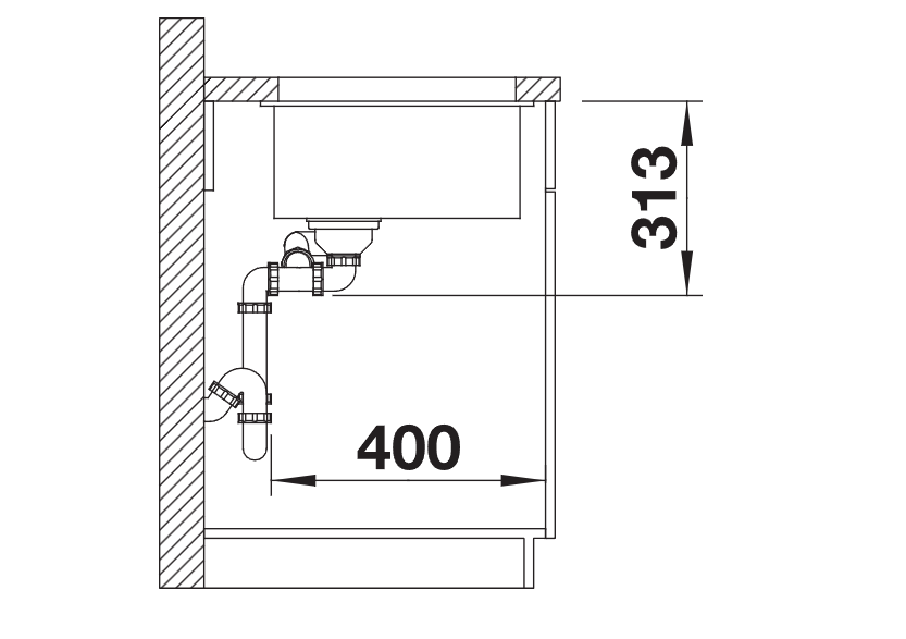 Blanco Subline 340/160-U LH - 523548 - Undermount Sink Silgranit - Anthracite