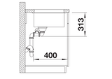 Blanco Subline 340/160-U LH - 523548 - Undermount Sink Silgranit - Anthracite