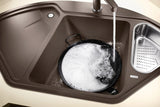 Blanco Delta II Corner - 523666 - Silgranit Inset Corner 1.0 Bowl Kitchen Sink - Tartufo
