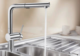 Blanco Linus-S Vario - 518406 - Single Lever Monobloc Kitchen Tap with Pull-out Spray - Chrome