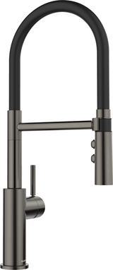 Blanco CATRIS-S Flexo - 527731 - Pull Out Kitchen Tap with Rubber Hose - Satin Dark Steel