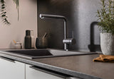 Blanco Linus-S - 526959 - Single Lever Monobloc Kitchen Tap with Pull-out Spray - Silgranit Soft White