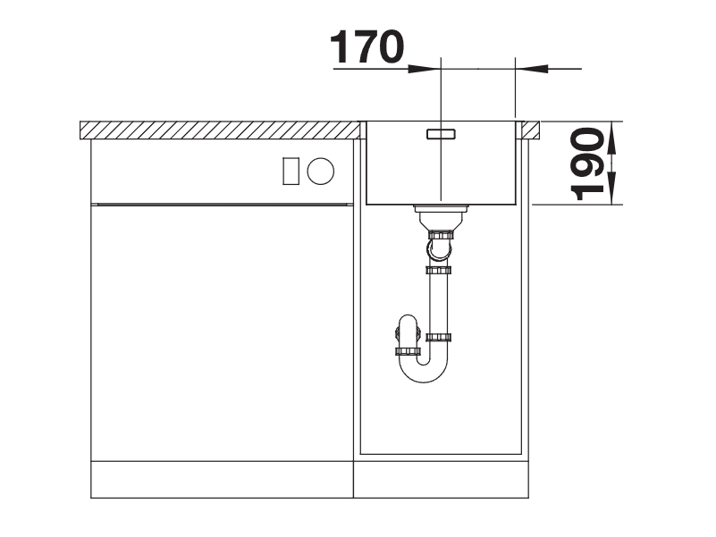 Blanco Andano 340-IF - 522953 - Single Bowl Inset Kitchen Sink - Stainless Steel