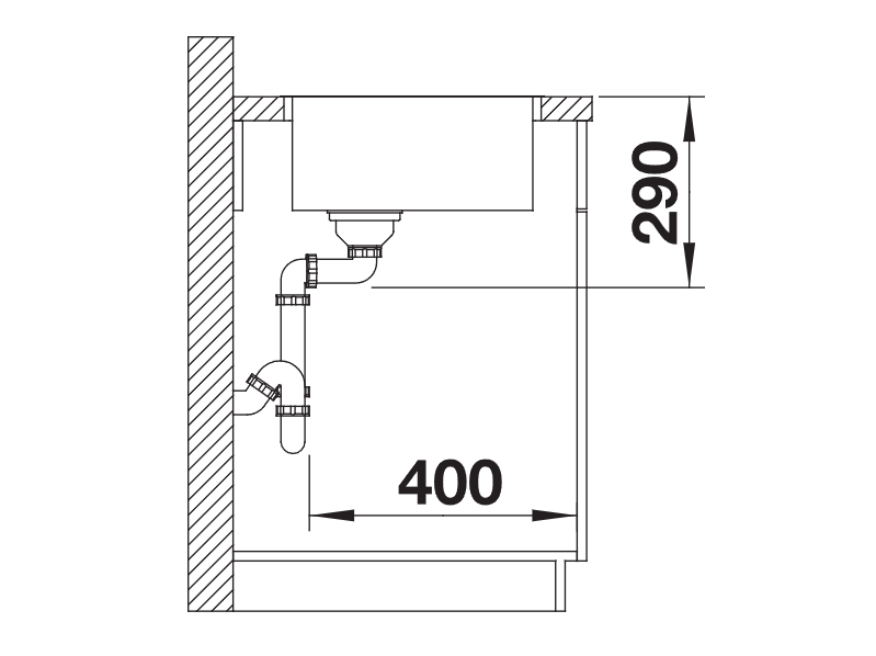 Blanco Andano 340-IF - 522953 - Single Bowl Inset Kitchen Sink - Stainless Steel