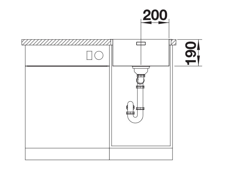 Blanco Andano 400-IF - 522957 - Single Bowl Inset Kitchen Sink - Stainless Steel