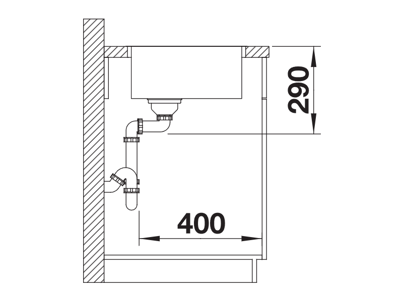 Blanco Andano 400-IF - 522957 - Single Bowl Inset Kitchen Sink - Stainless Steel