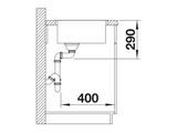 Blanco Andano 400-IF - 522957 - Single Bowl Inset Kitchen Sink - Stainless Steel