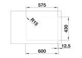 Blanco Andano 340/180-IF LH - 522975 - 1.5 Bowl Inset Kitchen Sink - Stainless Steel