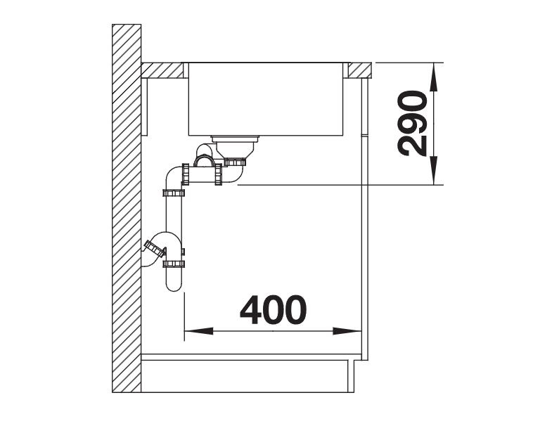 Blanco Andano 340/180-IF LH - 522975 - 1.5 Bowl Inset Kitchen Sink - Stainless Steel