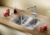 Blanco Andano 340/180-IF LH - 522975 - 1.5 Bowl Inset Kitchen Sink - Stainless Steel
