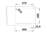 Blanco Andano 340/180-IF/A RH - 525247 - 1.5 Bowl Inset Kitchen Sink - Stainless Steel