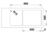 Blanco Classimo 6 S-IF - 525328 - 1.5 Bowl Reversible Inset Kitchen Sink - Stainless Steel