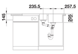 Blanco Classimo 6 S-IF - 525328 - 1.5 Bowl Reversible Inset Kitchen Sink - Stainless Steel