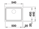 Blanco Etagon 500-IF - 521840 - Single Bowl Inset Kitchen Sink - Stainless Steel