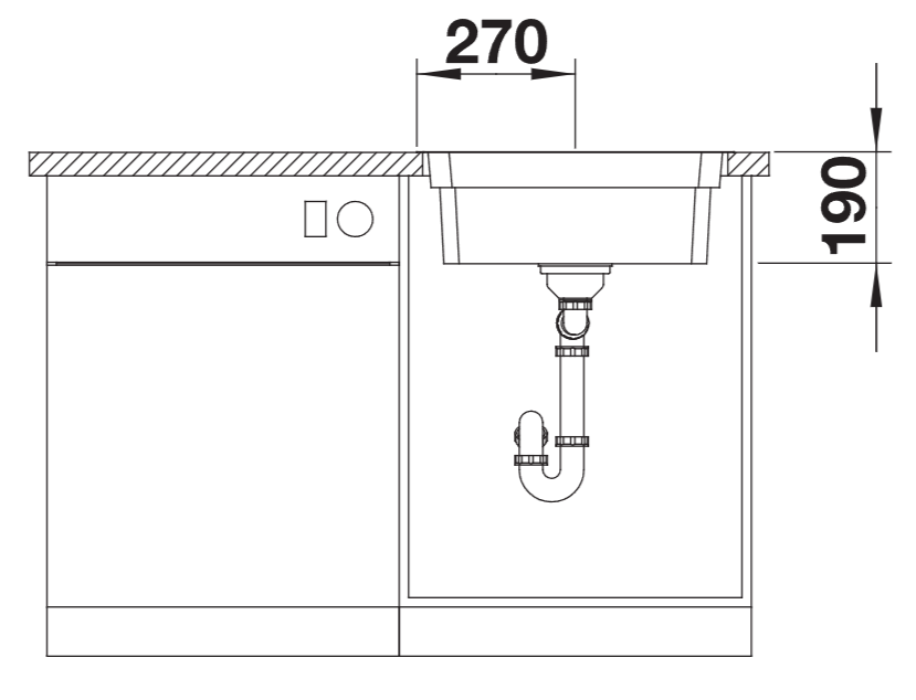 Blanco Etagon 500-IF - 521840 - Single Bowl Inset Kitchen Sink - Stainless Steel