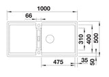 Blanco Adira XL 6 S - 527624 - Silgranit 1.0 Bowl Reversible Inset Sink - Coffee