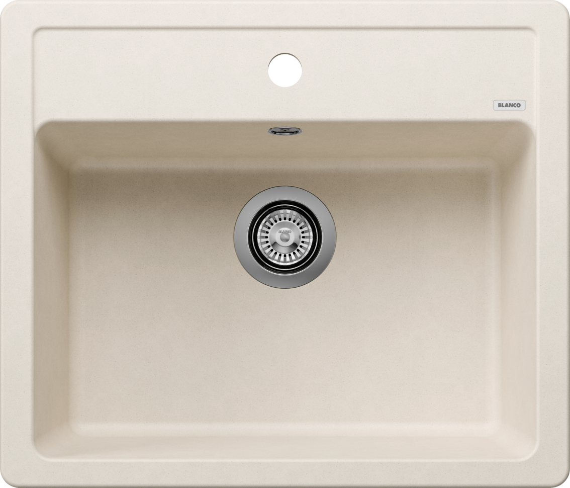 Blanco Legra 6 with Tap Ledge - 527086 - Silgranit 1.0 Bowl Inset Sink - Soft White