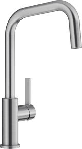 Blanco Jandora 526615 Single Lever J Shaped Kitchen Tap - Brushed Stainless Steel