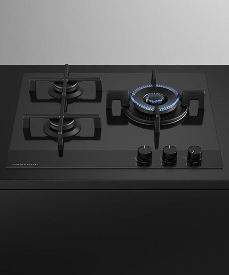 Fisher & Paykel CG603DNGGB4 60cm Series 9 3 Burner Gas Hob Natural Gas - Black