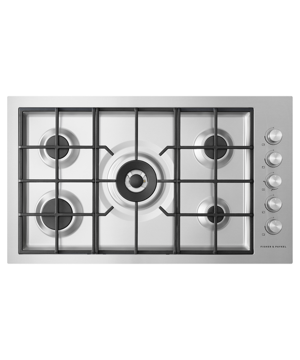 Fisher & Paykel CG905DWNGFCX3 90cm Series 9 5 Burner Gas Hob Natural Gas - Stainless Steel