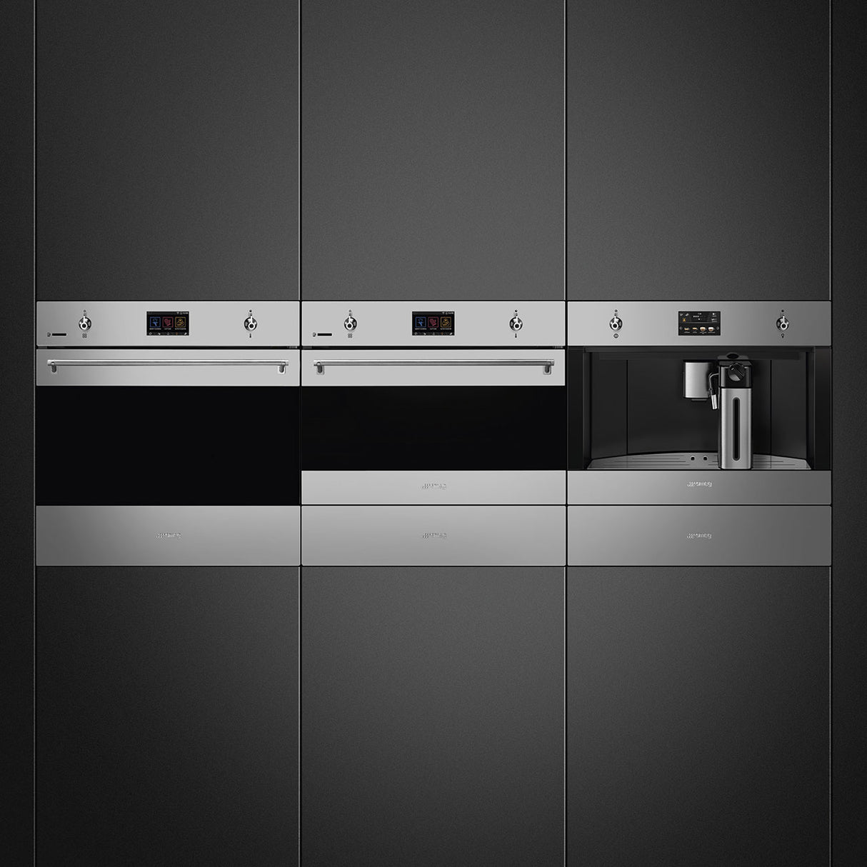 Smeg CMS4303X Classic Automatic 45 cm compact built-in espresso coffee machine Stainless steel - Lux Appliances 