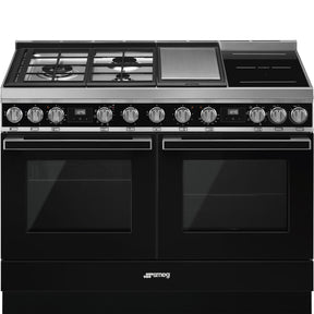 CPF120IGMPBL 120x60 cm Portofino Dual fuel Cooker with Mixed Hob - Lux Appliances 