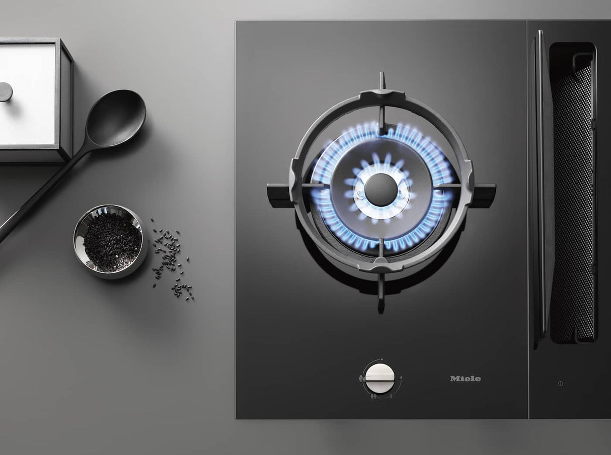Miele CS7101-1FL 38cm Wide Gas Domino Hob - Black