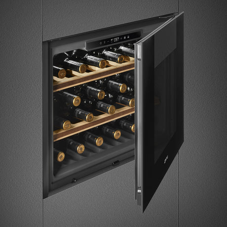Smeg Linea CVI121B3 Built-In Wine Cooler - Black