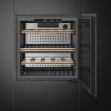 Smeg Linea CVI129B3 Built-In Wine Cooler - Black