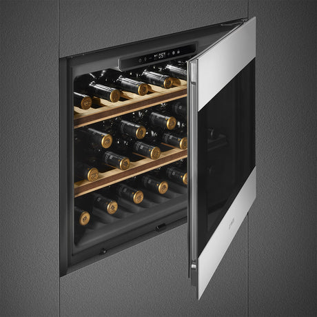 Smeg Classic CVI321X3 Stainless Steel Built-In Single Zone Wine Cooler